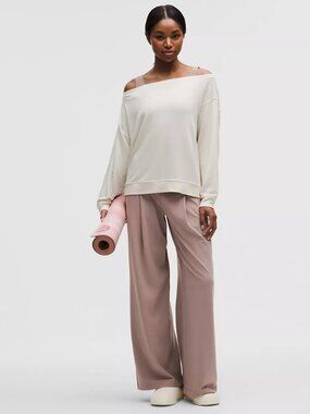 New LULULEMON Ashen Rose Align Wide Leg Palazzo Lounge Pants 4 $128 Pockets